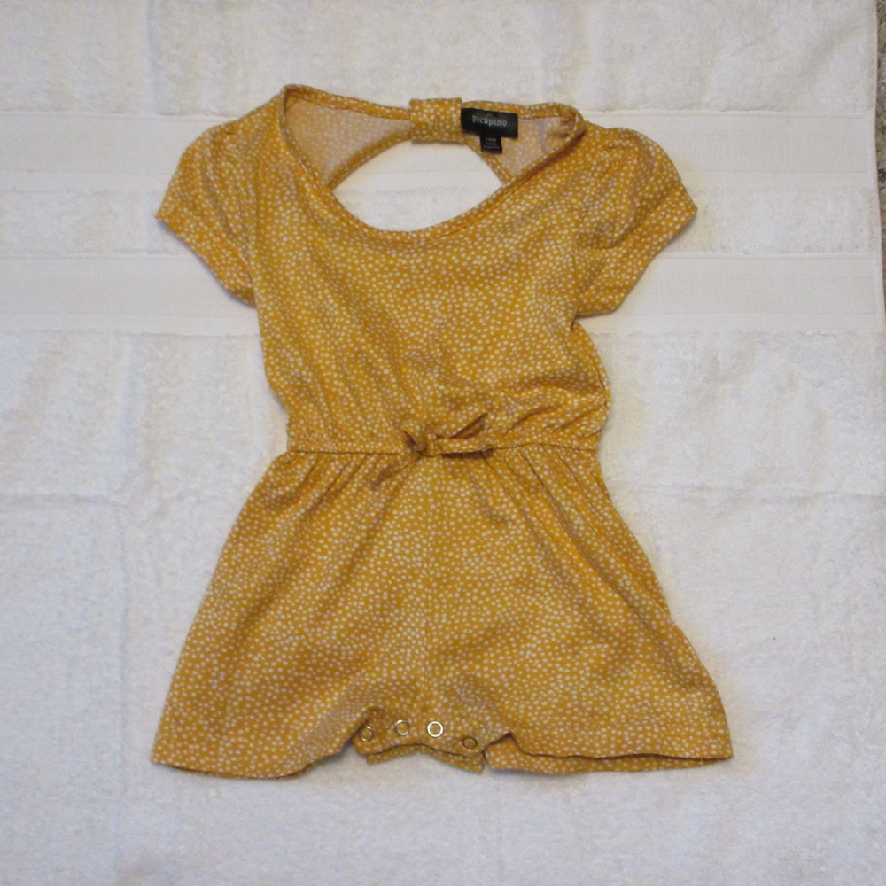 Polka Dot Yellow Romper for Kids